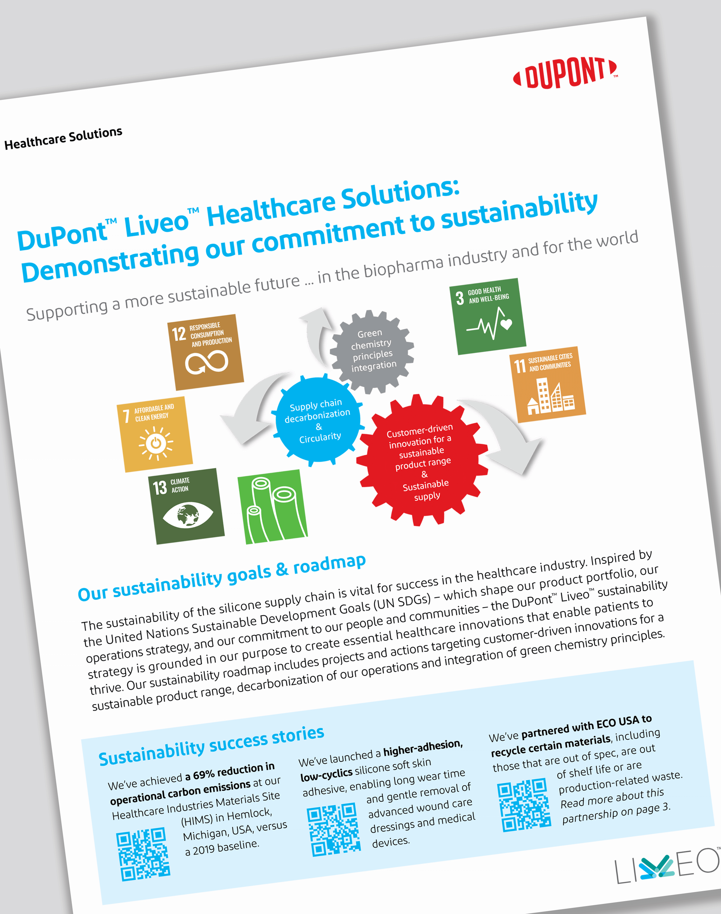 Cellreturn relies on DuPont™ Liveo™ medical-grade silicone HCR