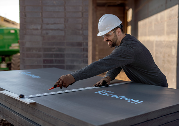 Preparing DuPont™ Styrofoam™ for installation