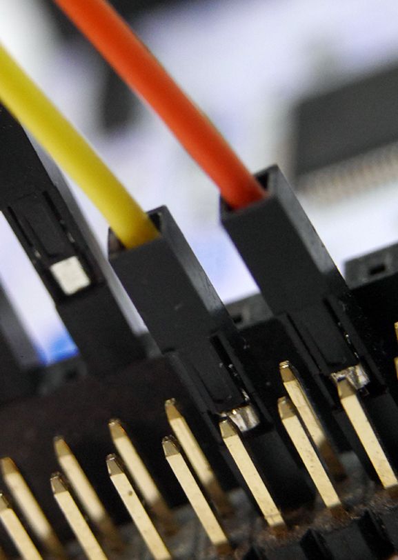 Electrical connectors made with flame retardant polymers.