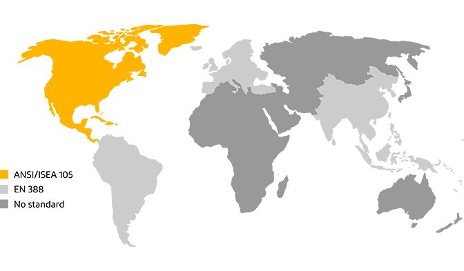 ANSI/ISEA and EN 388 global cut protection standards