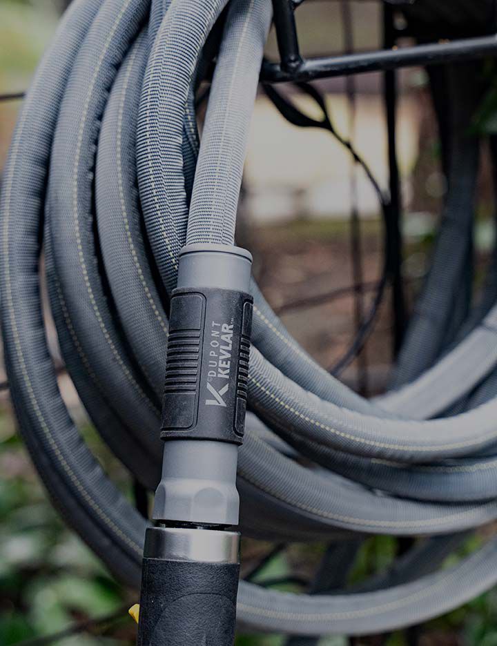 A Bond heavy-duty garden hose made with Kevlar®
