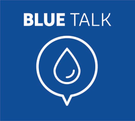 DuPont Water Solutions Blue Talk logo with conversation bubble and water drop
