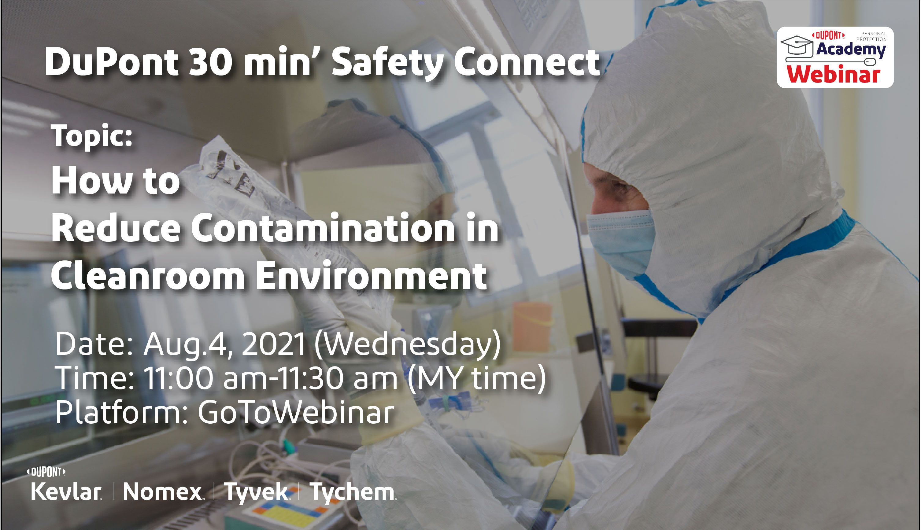 DuPont 30 min' Safety Connect: How to reduce contamination in cleanroom environment
