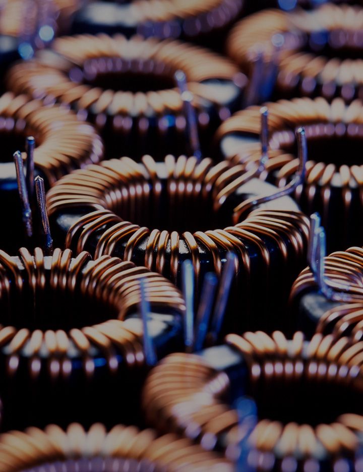 Close up shot of an electronic component for which you could specify standards using the DuPont EIS selection tool