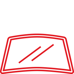 Red assembly glass bonding icon