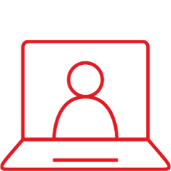 Red laptop icon