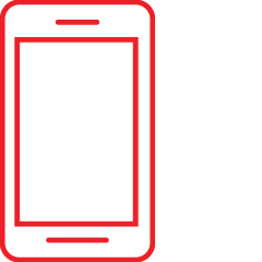 Red smartphone icon