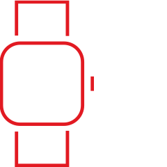 Red wearables icon