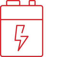 Red battery icon