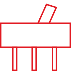 Red switch relay icon