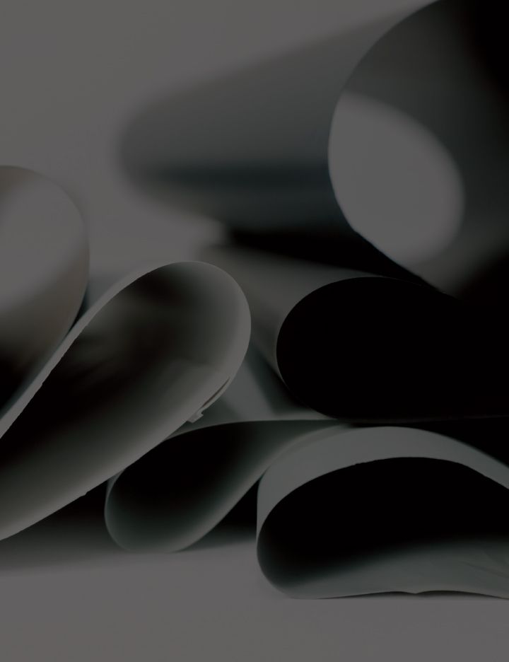 Rolls of PVF film loosely placed atop one another.