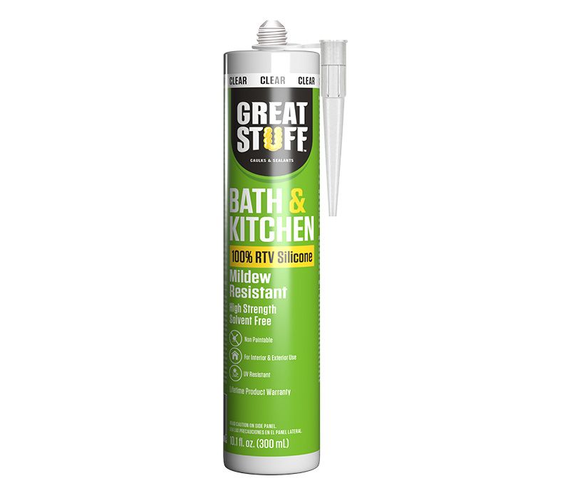 Clear Bath & Kitchen Silicone Caulk