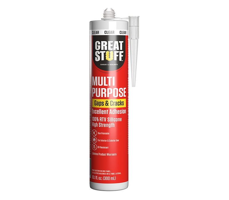 GE Silicone 1 All Purpose, Windows, Doors, Exteriors 10.1-oz Clear