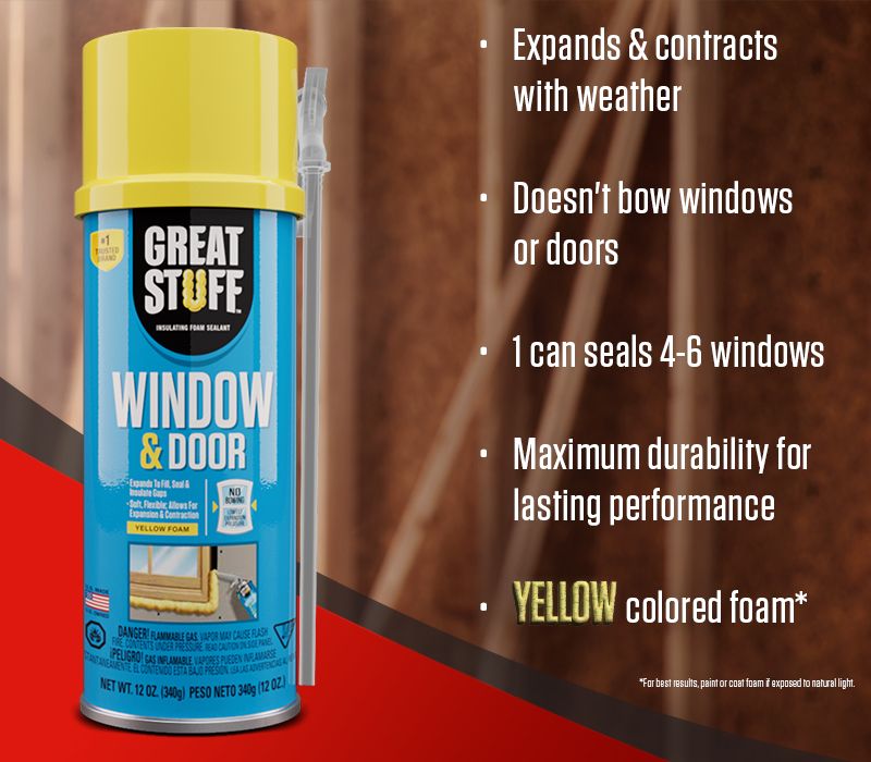 Great Stuff 16 oz. Window and Door Insulating Foam Sealant with Quick Stop Straw 175437