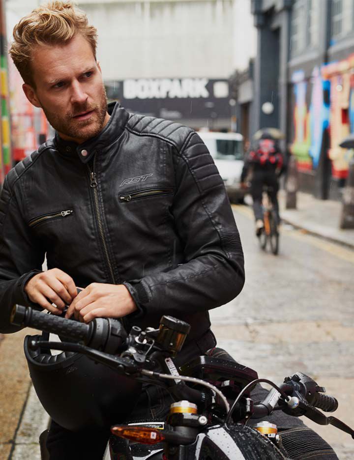 Motorcycle jacket from the RST Moto Built With Kevlar® collection