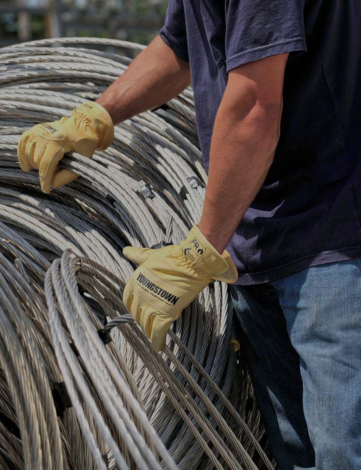 Kevlar® providing abrasion resistance in Youngstown Glove work gloves