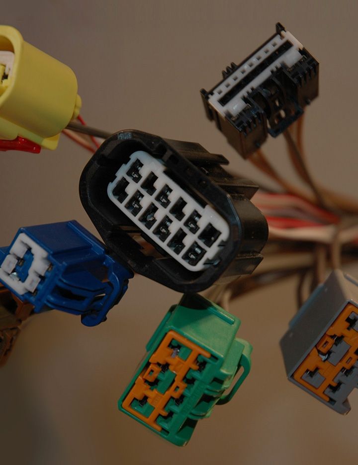 Close up image of hydrolysis resistant connectors plugged into ports